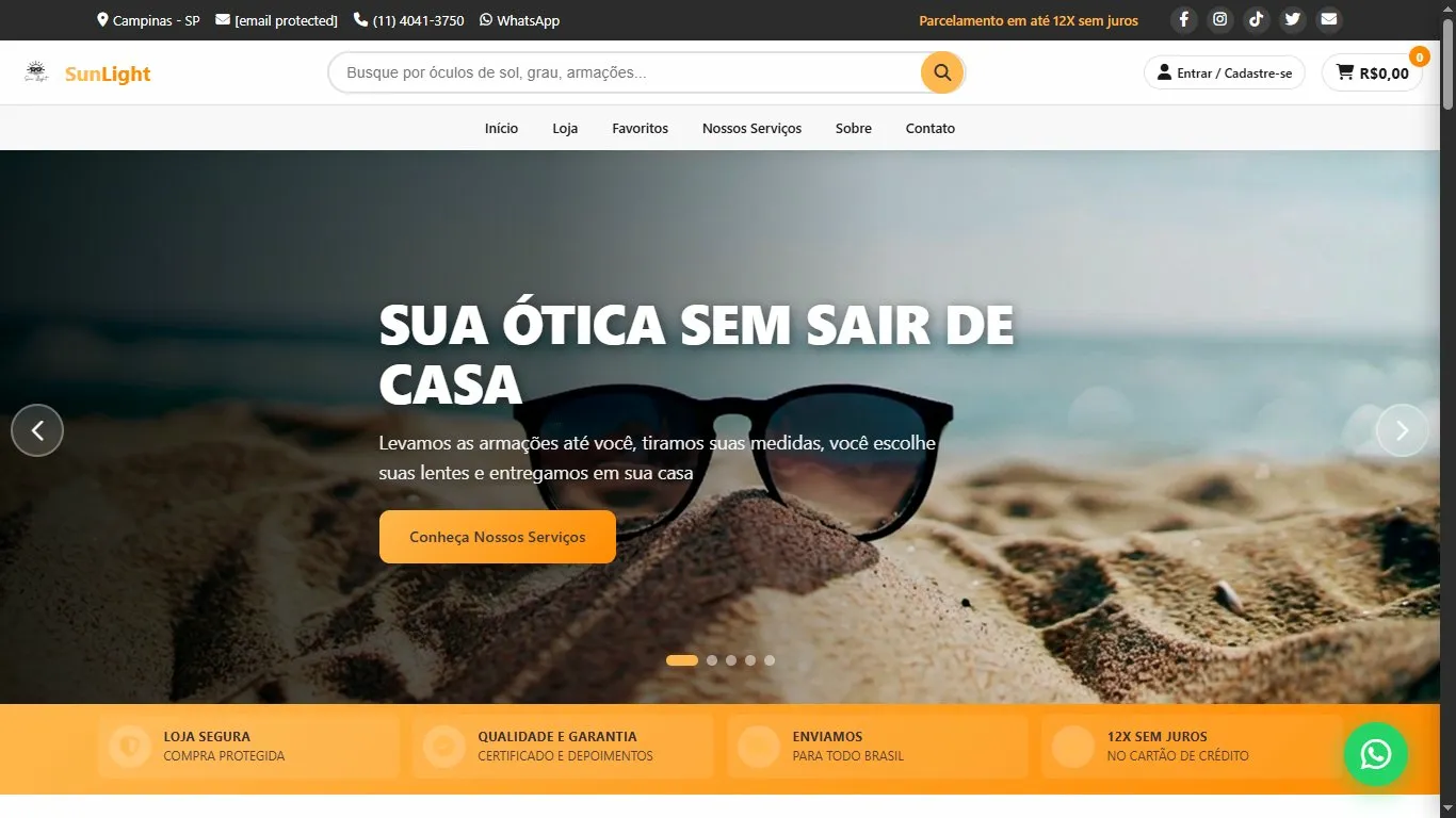 Site institucional profissional para empresa em Campinas